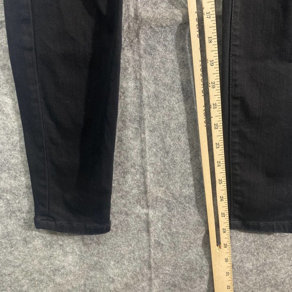 Current/Elliot Jeans 25 Black Denim Mid Rise Skinny Distressed - Picture 8 of 10